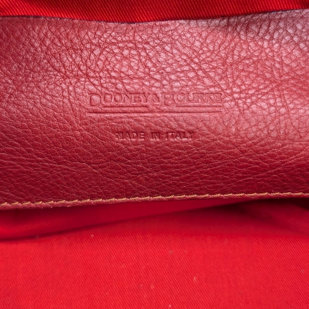 Dooney & Bourke VTG Red Leather Tote Bag, Made In Italy, EUC - Picture 9 of 13